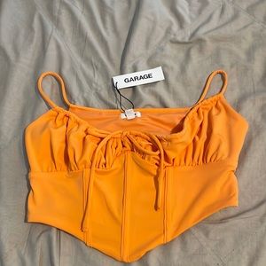 orange trendy going out top